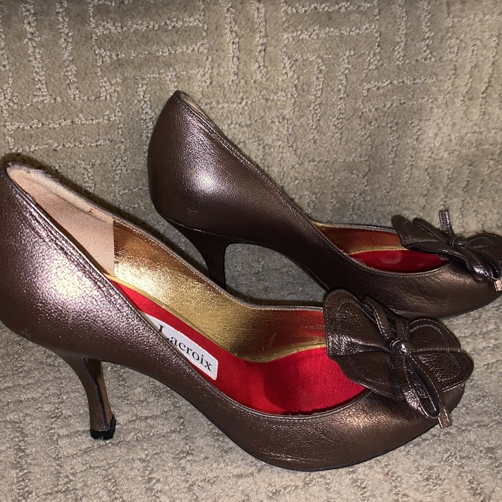 Christian Lacroix Peep-Toe Pumps - Picture 4 of 9